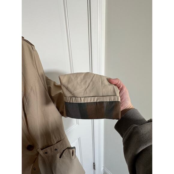 Torrid Outlander Belted Trench Coat Khaki Tartan Plaid Lining Plus Size 4X New - Picture 4 of 5